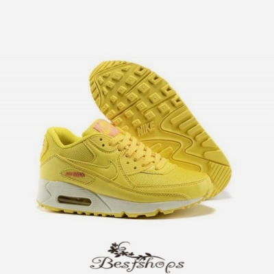 Nike Air Max 90 women Super yellow 2015 BSNK252866
