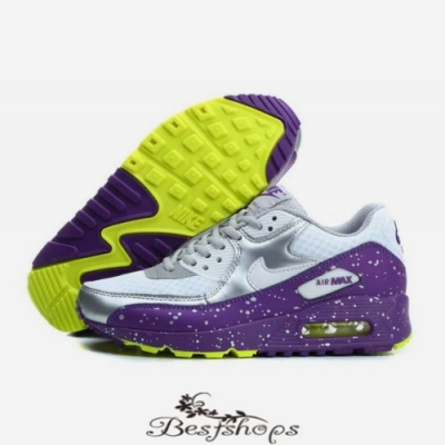 Nike Wmns Air Max 90 Women Silver White Purple BSNK269954