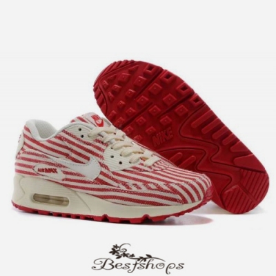 Nike Air Max 90 women Hot Selling Dazzling Striped red BSNK257896