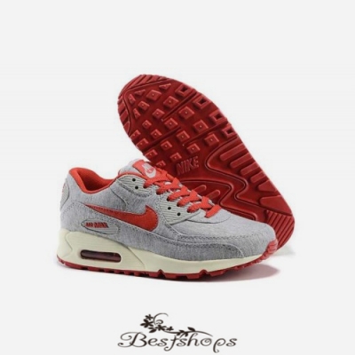 Nike Air Max 90 women Gray red 2015 BSNK228799