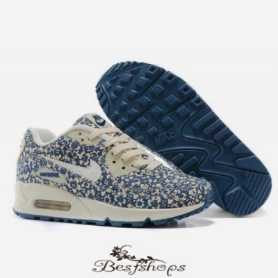 Nike Air Max 90 women Hot Selling Dazzling Blue Gray BSNK558760