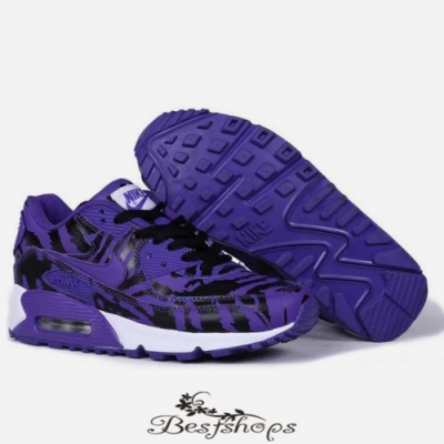 Nike Air Max 90 Tiger stripes Women Purple Black BSNK224210