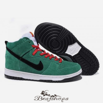 Nike Dunk High Green Red BSNK183227