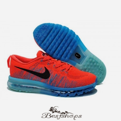 Nike Flyknit Air Max Men 2014 Best selling Red Blue BSNK177710