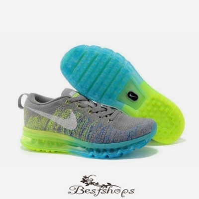 Nike Flyknit Air Max men Best selling Gray Yellow Blue BSNK277478