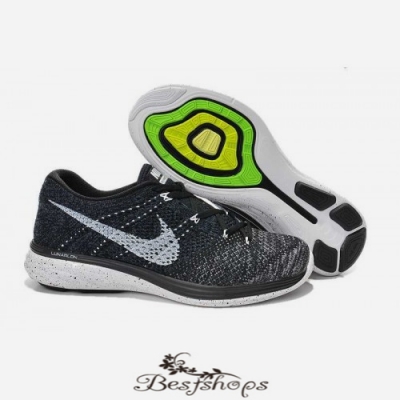 Nike Flyknit Lunar 3 Black white green BSNK582778